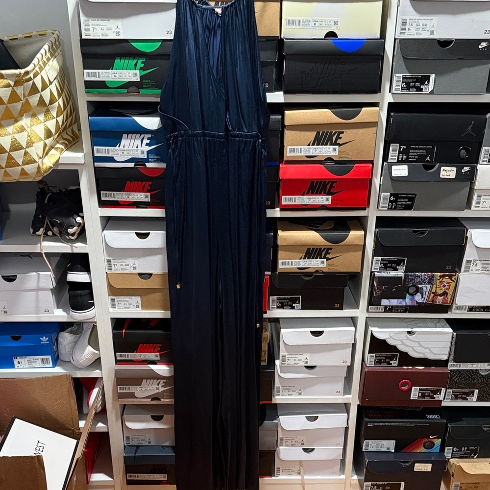 Free People Navy Jumpsuit